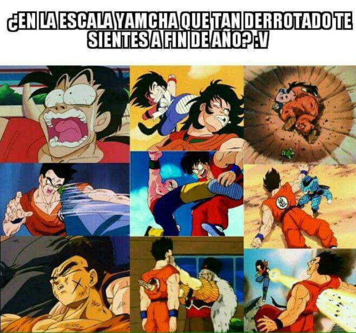 captura de pantalla twitter collage de dragon ball 